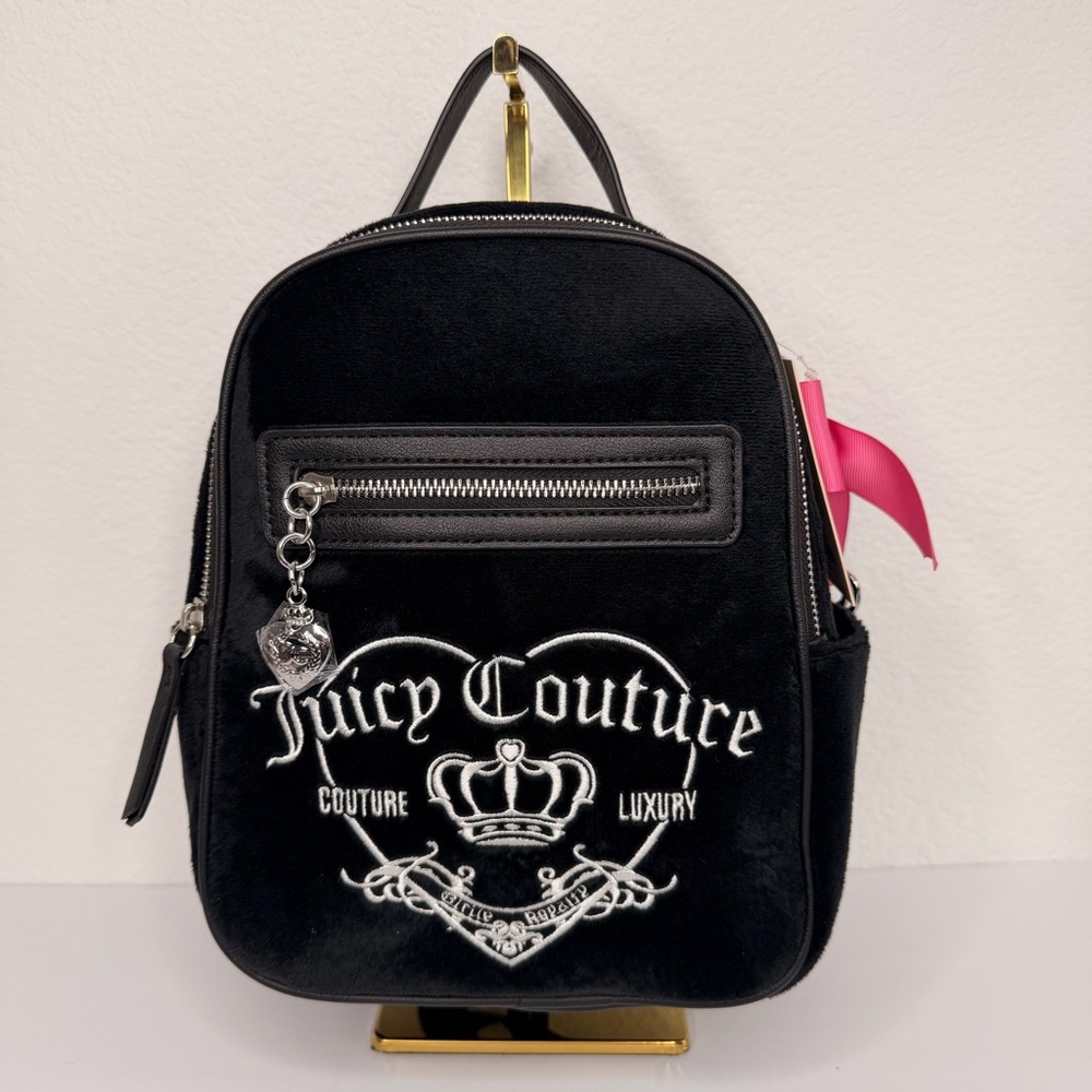 Juicy Couture Girlie Royalty Med Backpack in Licorice.
